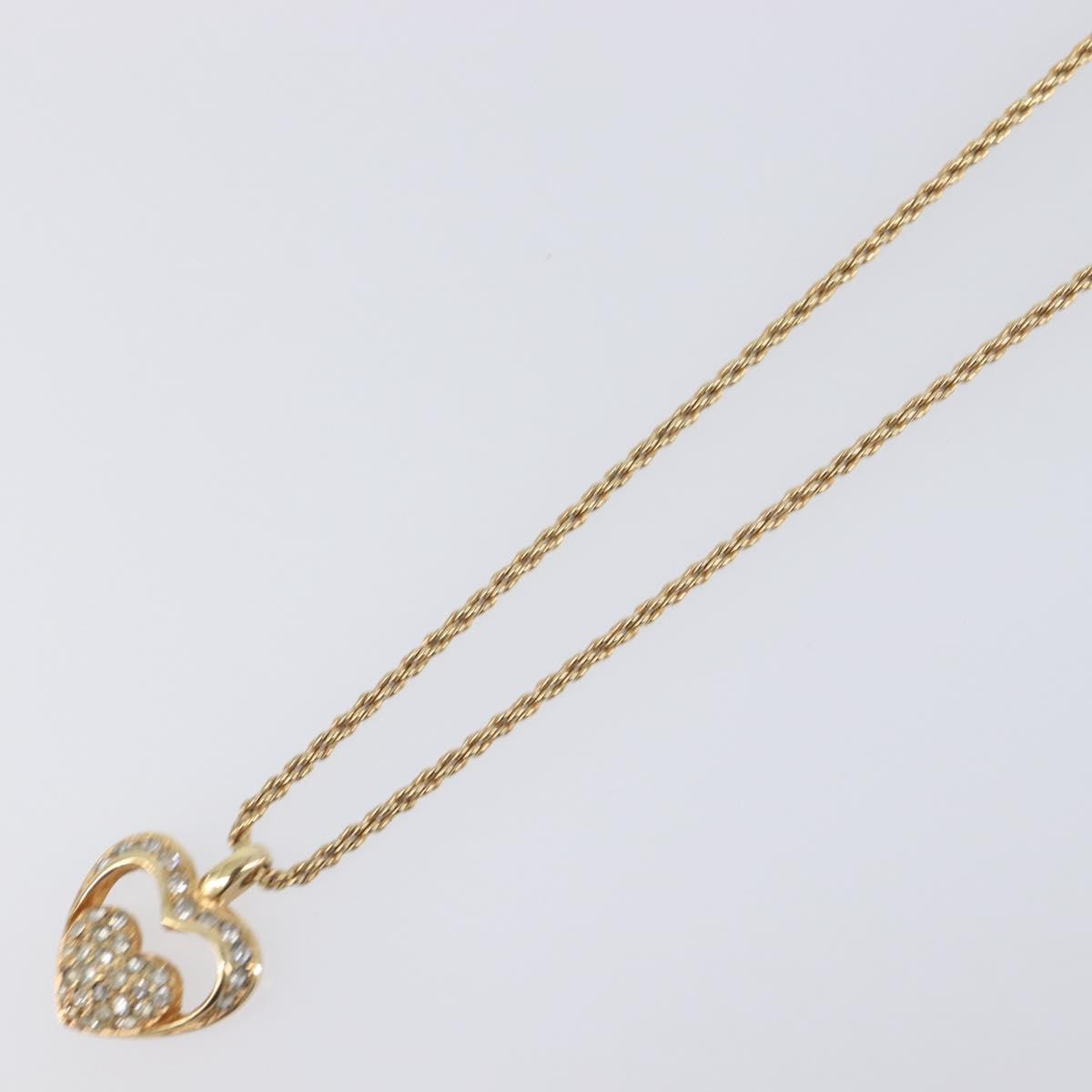Christian Dior Necklace Metal Gold Tone Auth 203715