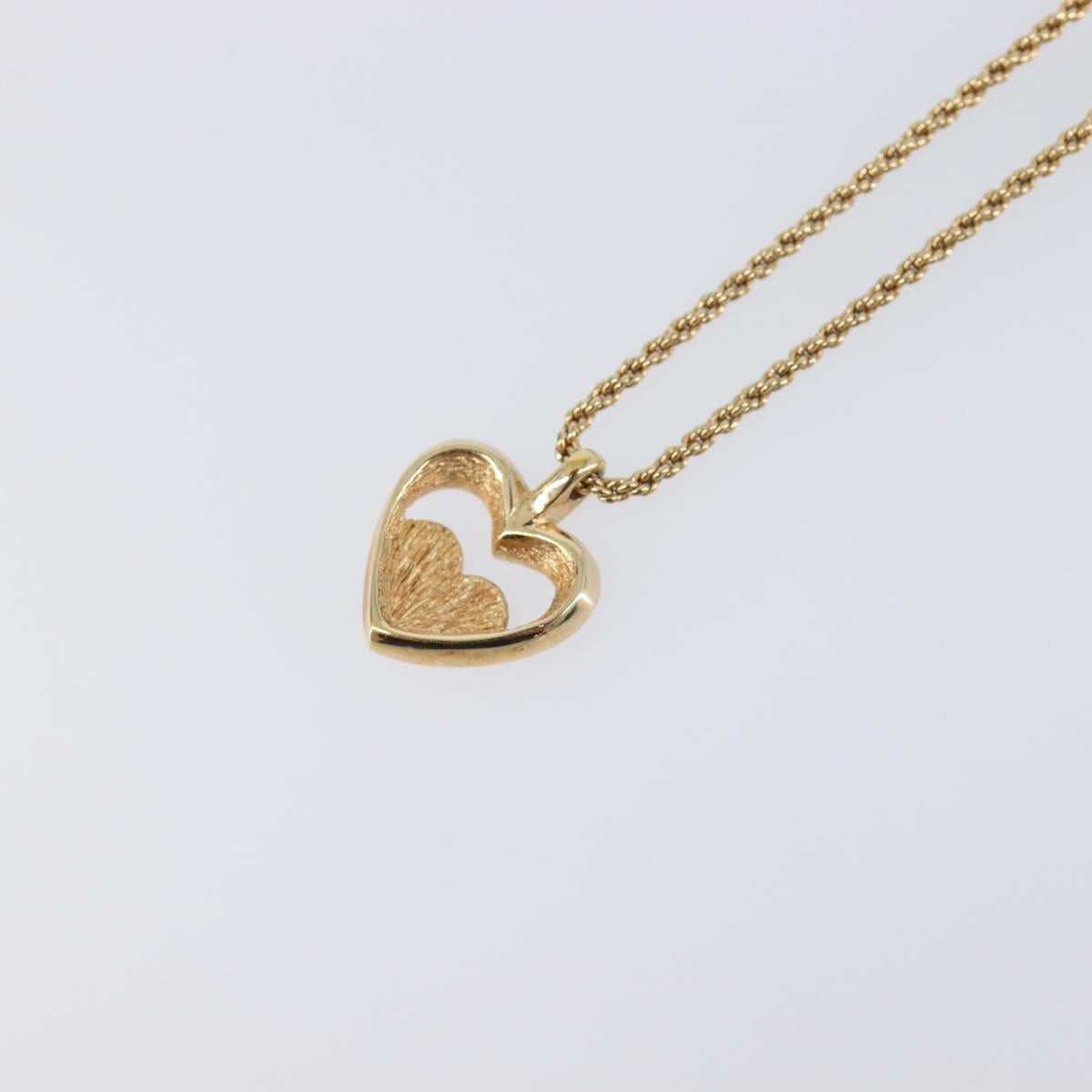 Christian Dior Necklace Metal Gold Tone Auth 203715