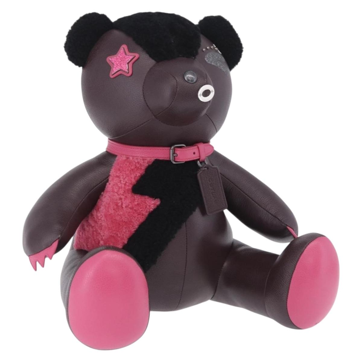 Coach Stuffed Leather Bordeaux Auth 203716