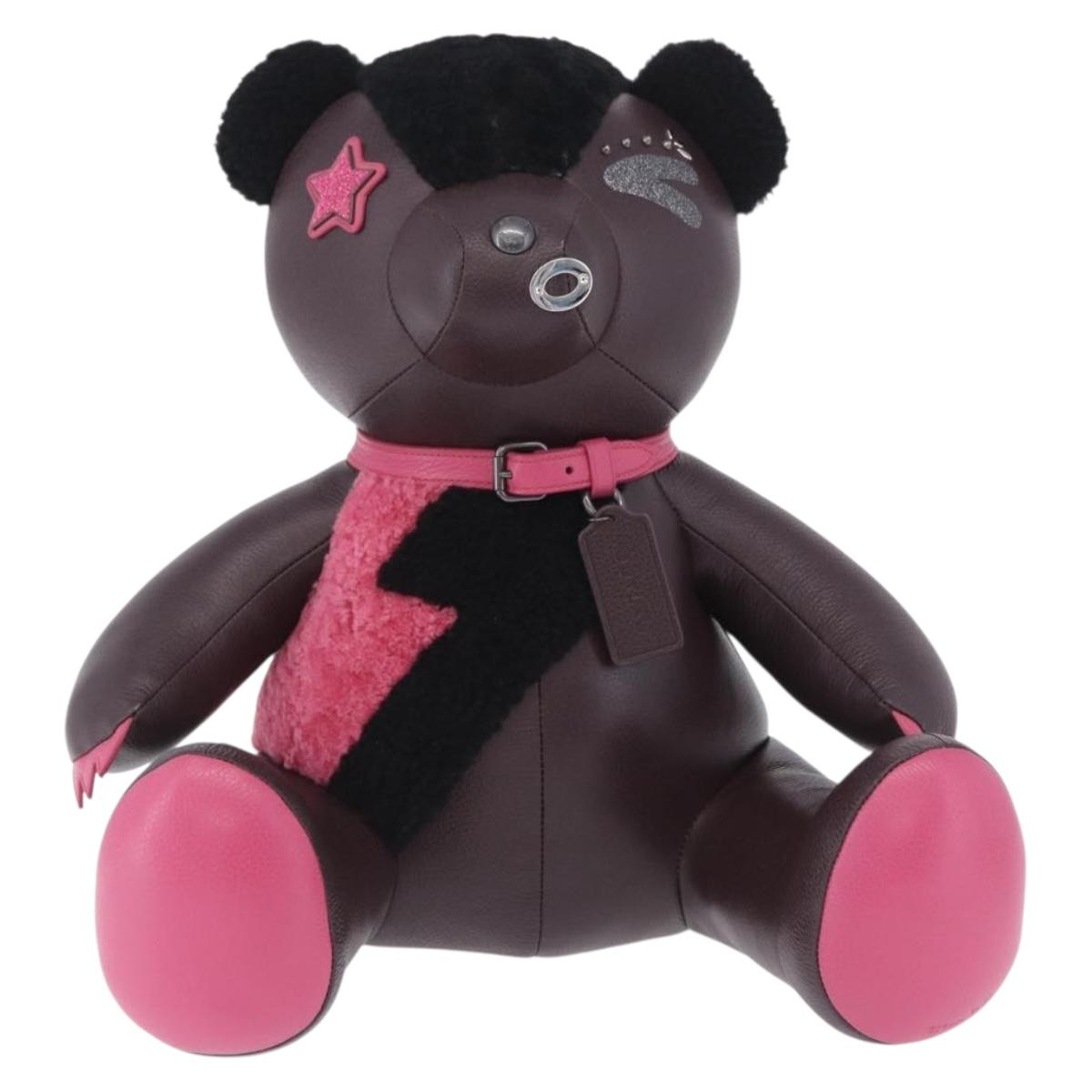 Coach Stuffed Leather Bordeaux Auth 203716