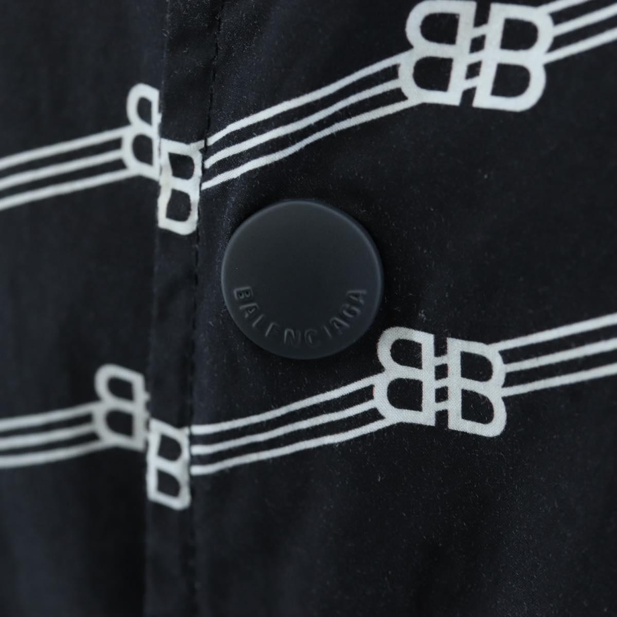 BALENCIAGA Short Sleeve Shirt Cotton 39 Black Auth 203728M