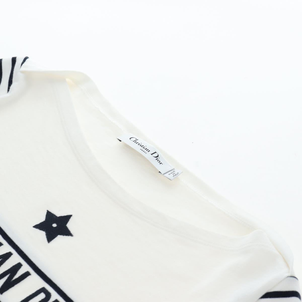 Christian Dior Short Sleeved T Shirt Cotton XS White Auth 203729M