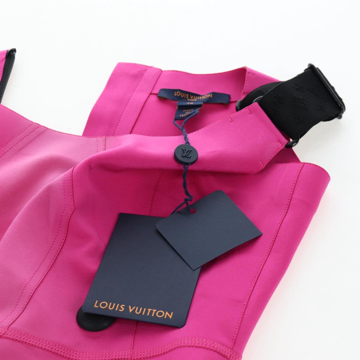 LOUIS VUITTON Tank Dress One Piece Dress Shirt Nylon 38 Pink LV Auth 203730M