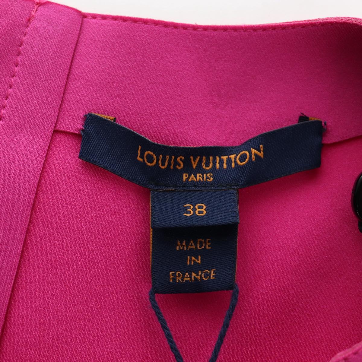 LOUIS VUITTON Tank Dress One Piece Dress Shirt Nylon 38 Pink LV Auth 203730M