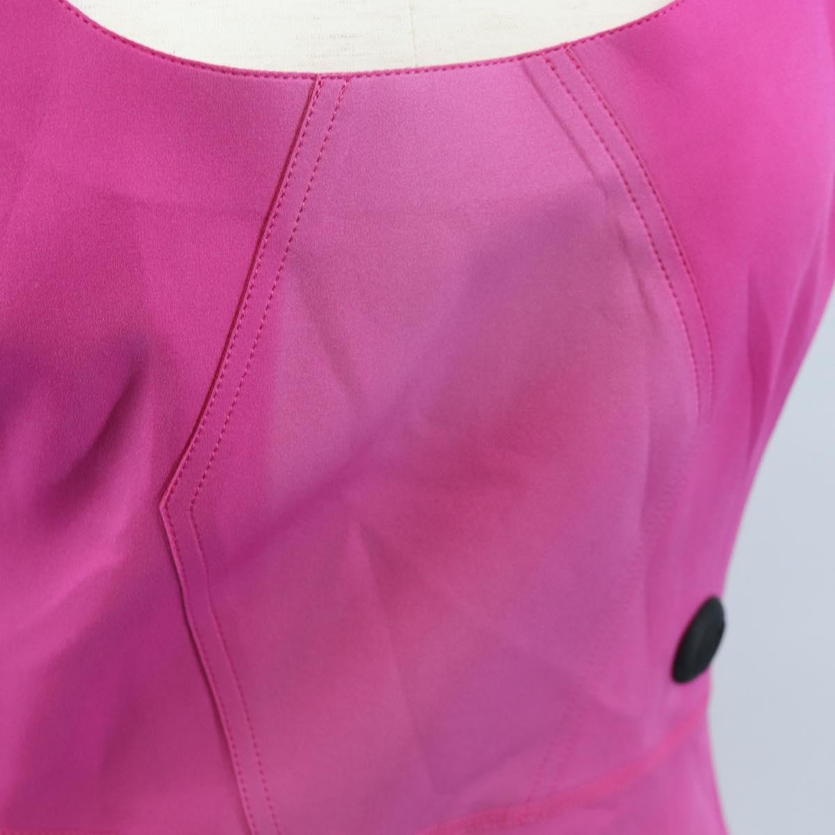 LOUIS VUITTON Tank Dress One Piece Dress Shirt Nylon 38 Pink LV Auth 203730M