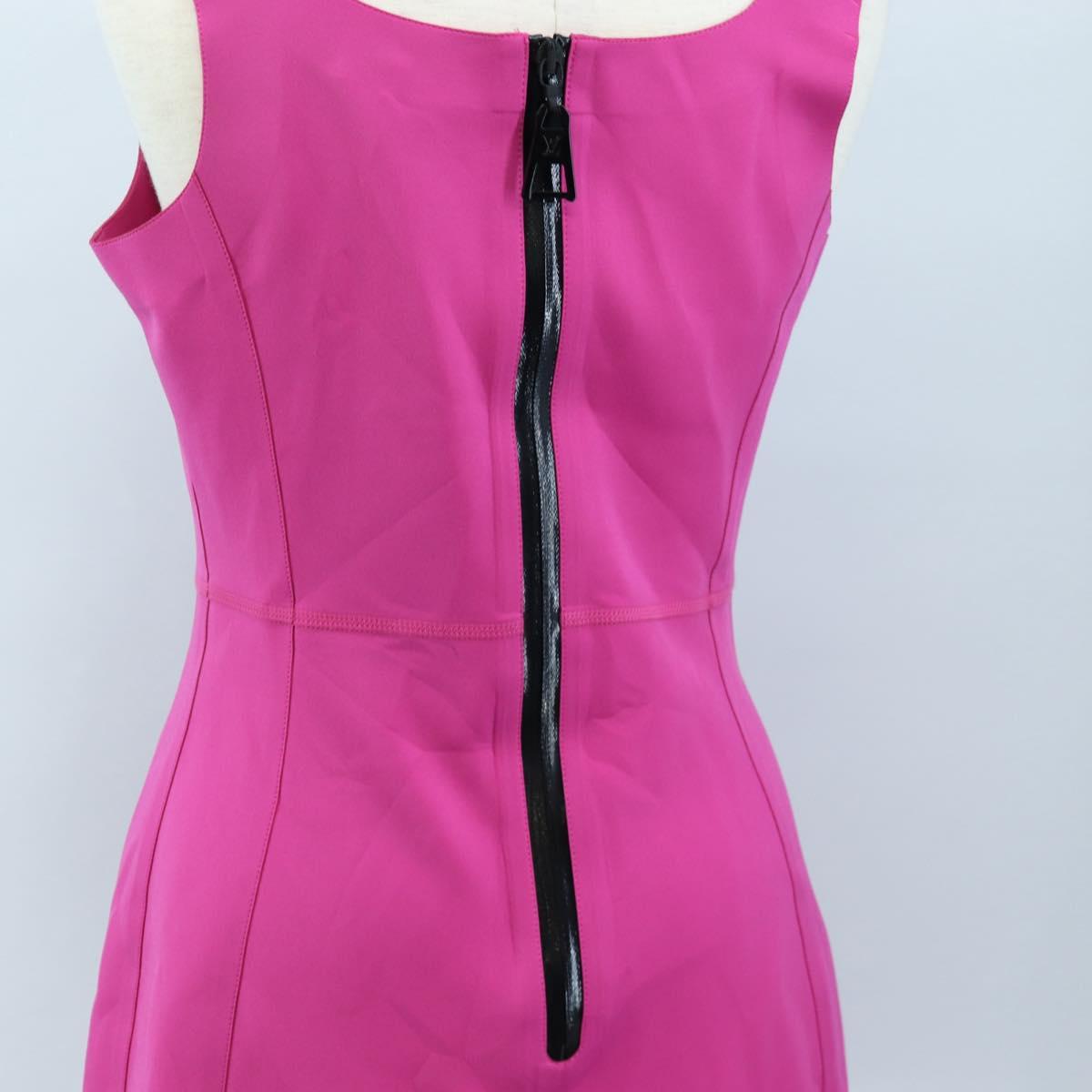 LOUIS VUITTON Tank Dress One Piece Dress Shirt Nylon 38 Pink LV Auth 203730M