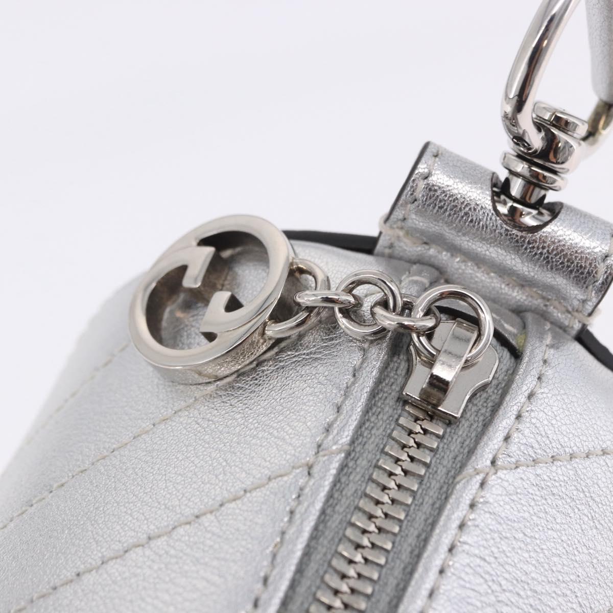 GUCCI Blondy Shoulder Bag Leather Silver 760170 Auth 203732M