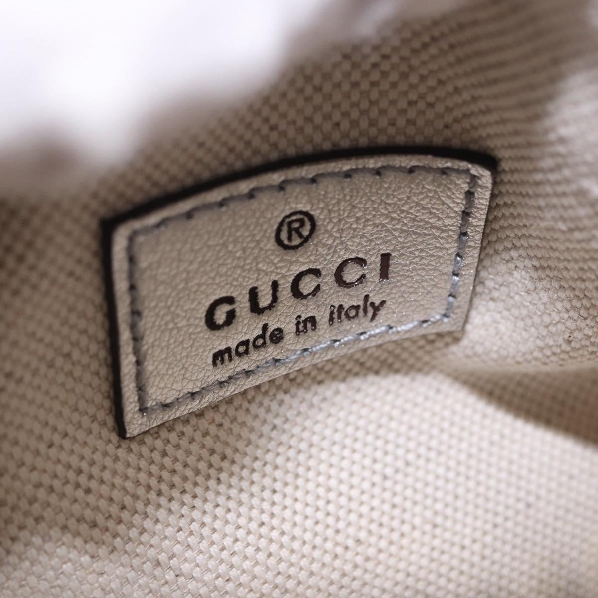 GUCCI Blondy Shoulder Bag Leather Silver 760170 Auth 203732M