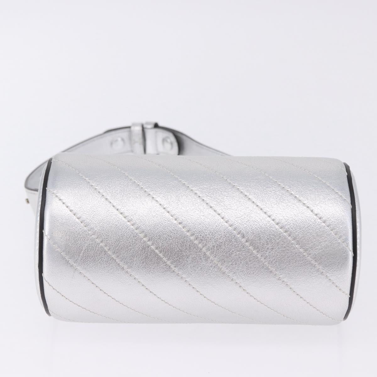 GUCCI Blondy Shoulder Bag Leather Silver 760170 Auth 203732M