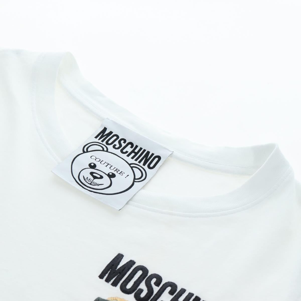 MOSCHINO Short Sleeved T Shirt Cotton White Auth 203736M