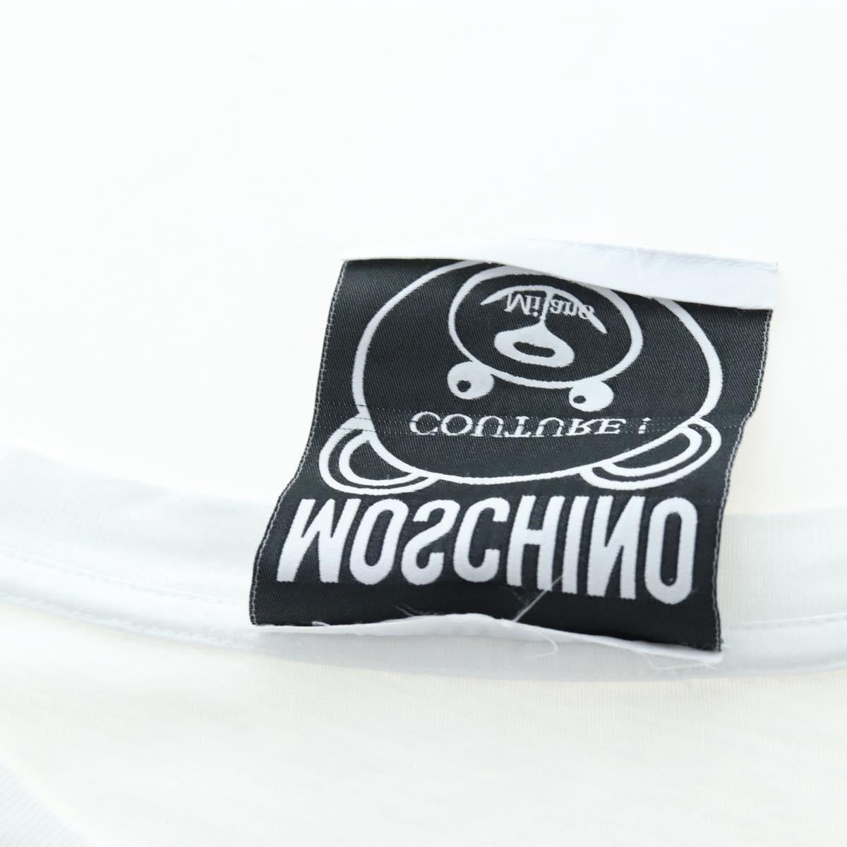 MOSCHINO Short Sleeved T Shirt Cotton White Auth 203736M