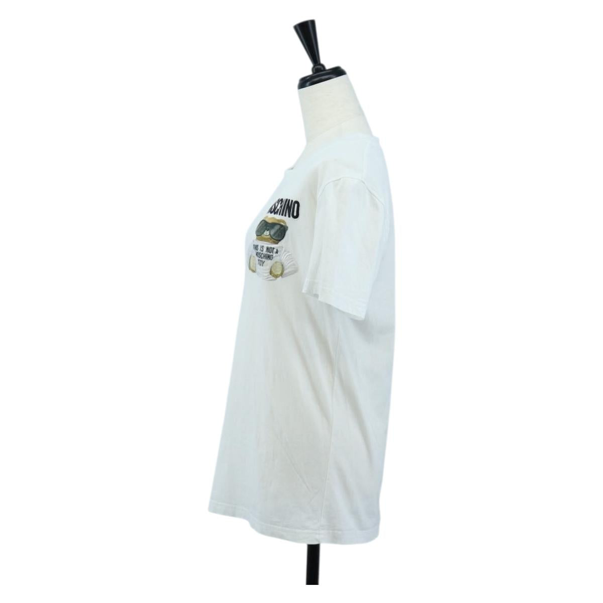 MOSCHINO Short Sleeved T Shirt Cotton White Auth 203736M