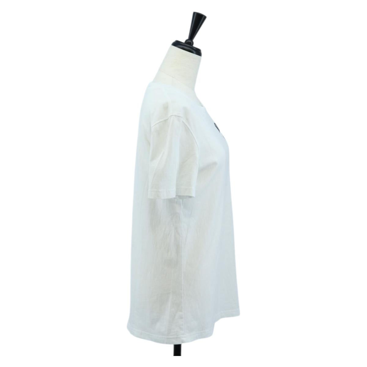 MOSCHINO Short Sleeved T Shirt Cotton White Auth 203736M