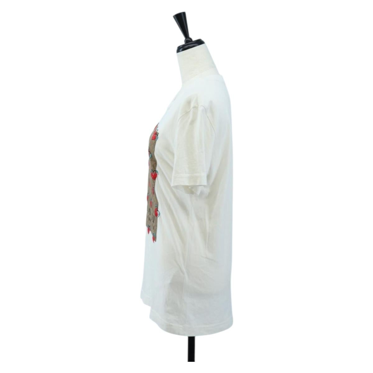 Coach Signature Short-sleeved T-shirt Cotton XS White Auth 203737M