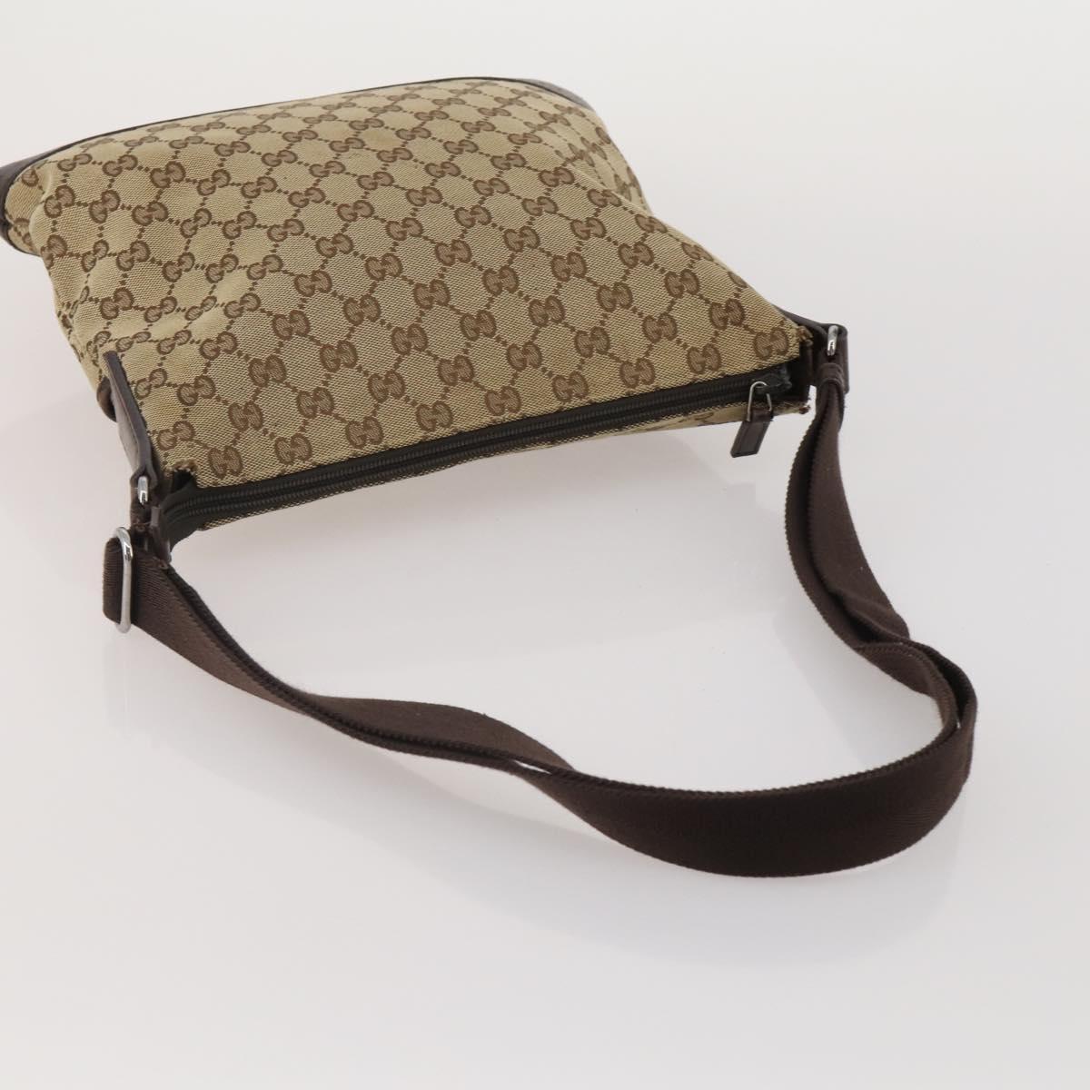 GUCCI GG Canvas GG Supreme Web Sherry Line Bag PVC Leather 3 Set Auth 203740