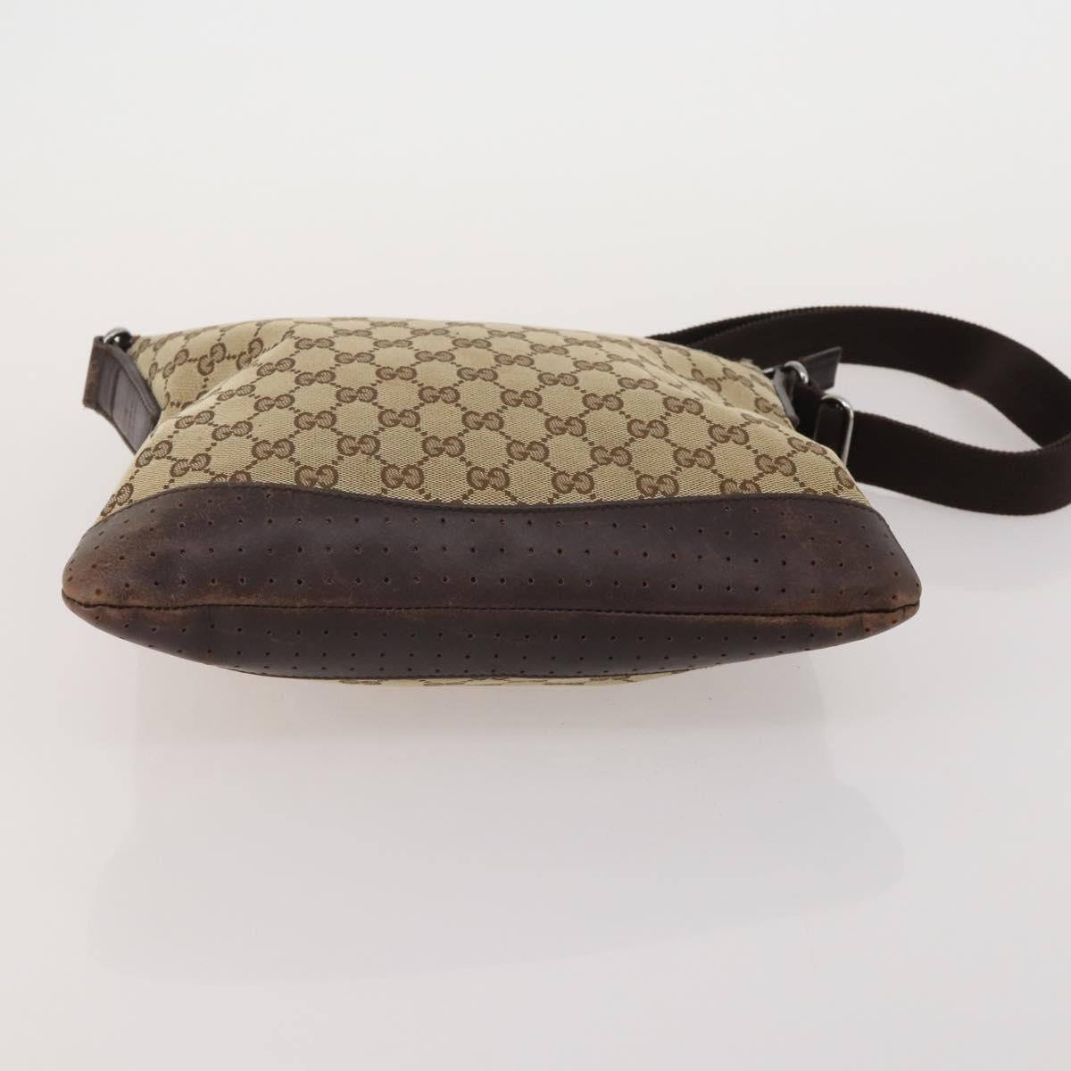 GUCCI GG Canvas GG Supreme Web Sherry Line Bag PVC Leather 3 Set Auth 203740
