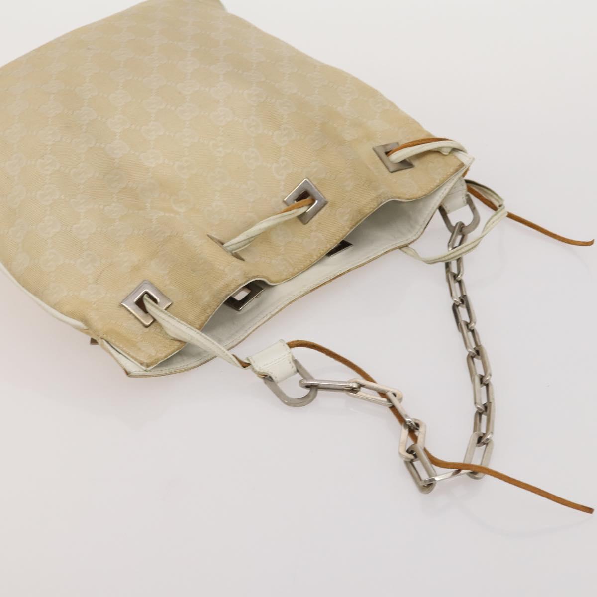 GUCCI GG Canvas Hand Bag Leather 3 Set Beige Black Ivory Auth 203741