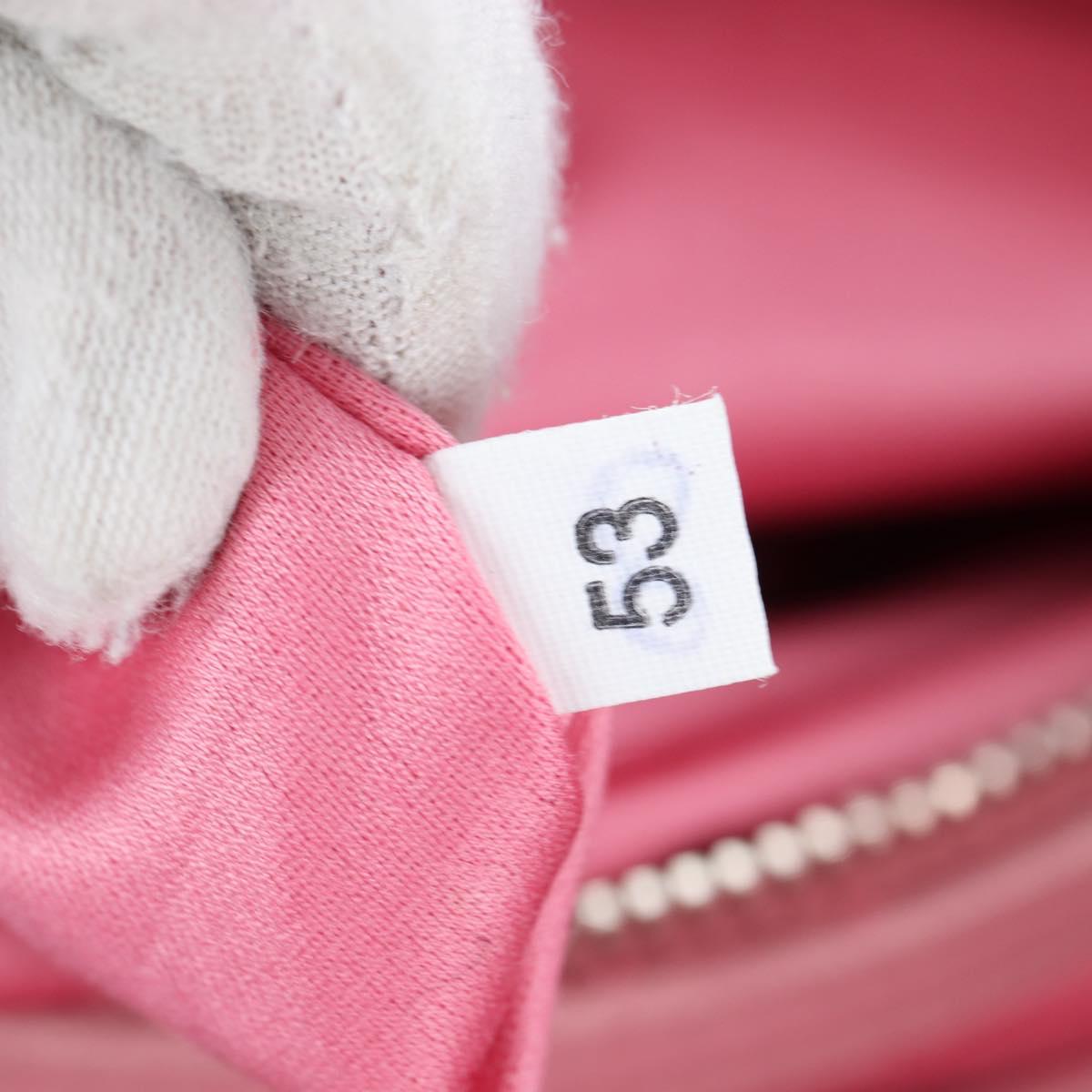 Miu Miu Matelasse Hand Bag Leather 2way Pink Silver Auth 203770V