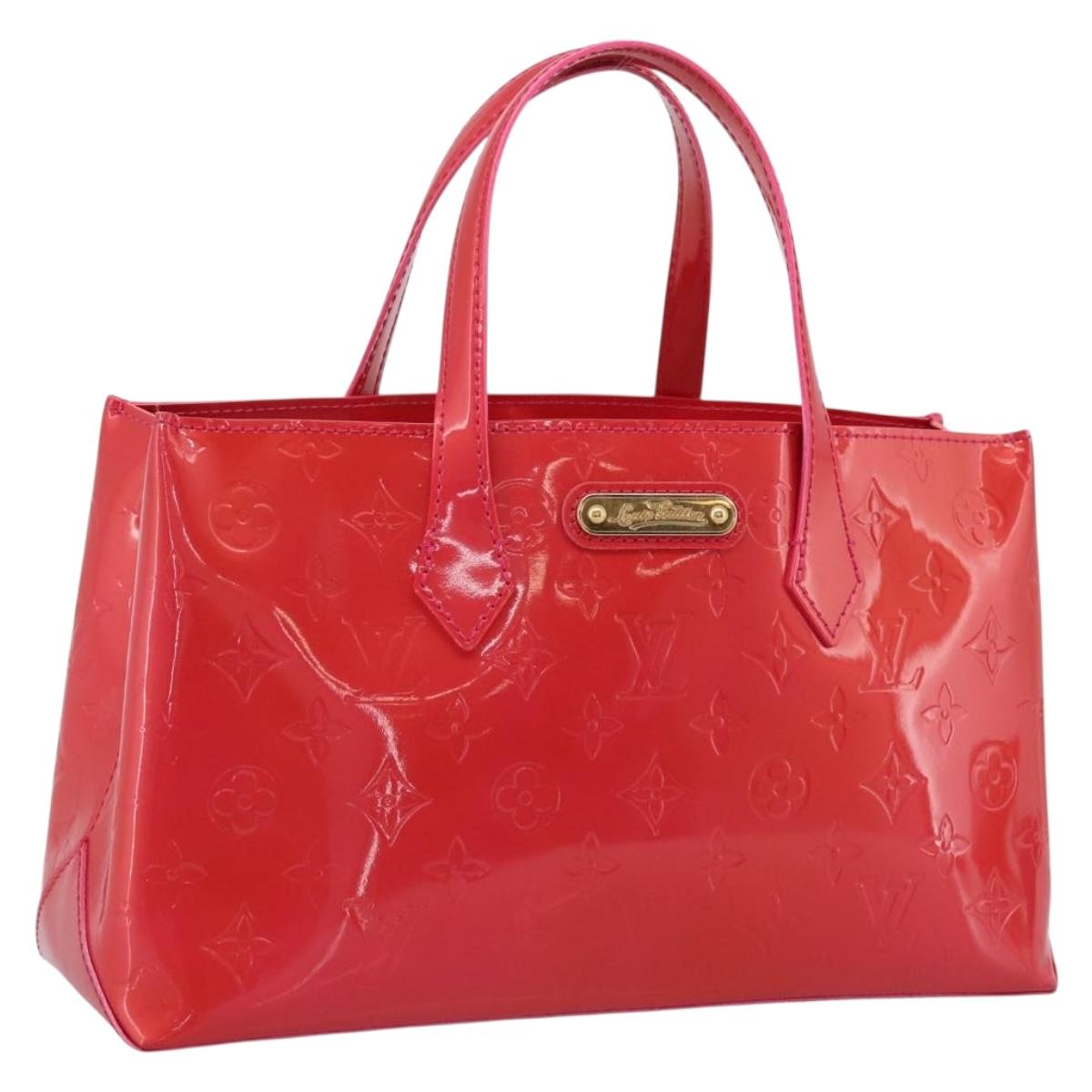 LOUIS VUITTON Monogram Vernis Wilshire PM Bag Rose Pop M93643 LV Auth 203774A