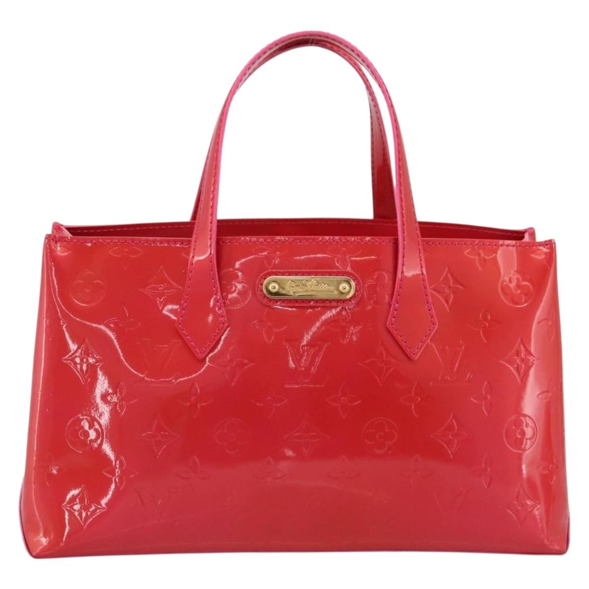 LOUIS VUITTON Monogram Vernis Wilshire PM Bag Rose Pop M93643 LV Auth 203774A