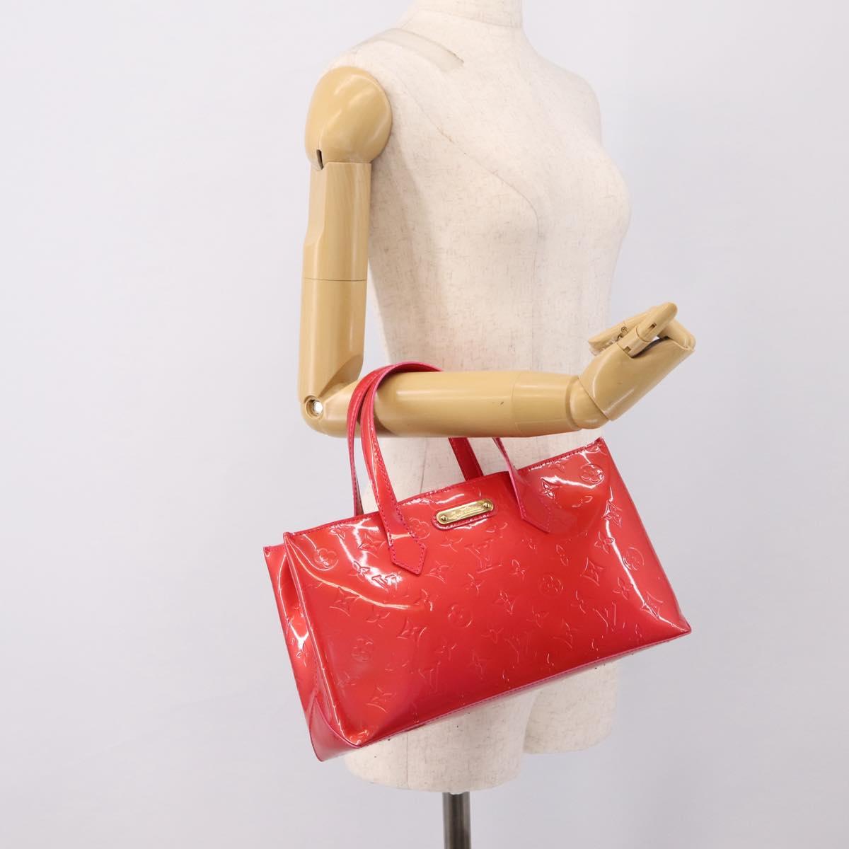 LOUIS VUITTON Monogram Vernis Wilshire PM Bag Rose Pop M93643 LV Auth 203774A