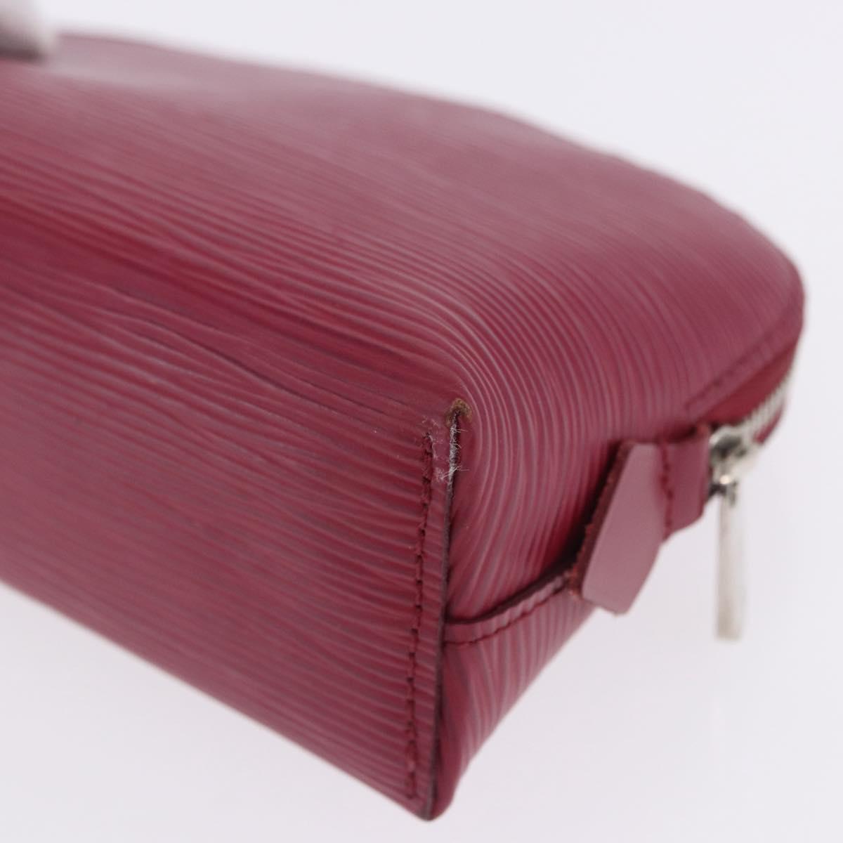 LOUIS VUITTON Epi Pochette Cosmetic PM Cosmetic Pouch Fuchsia M40641 Auth 203785