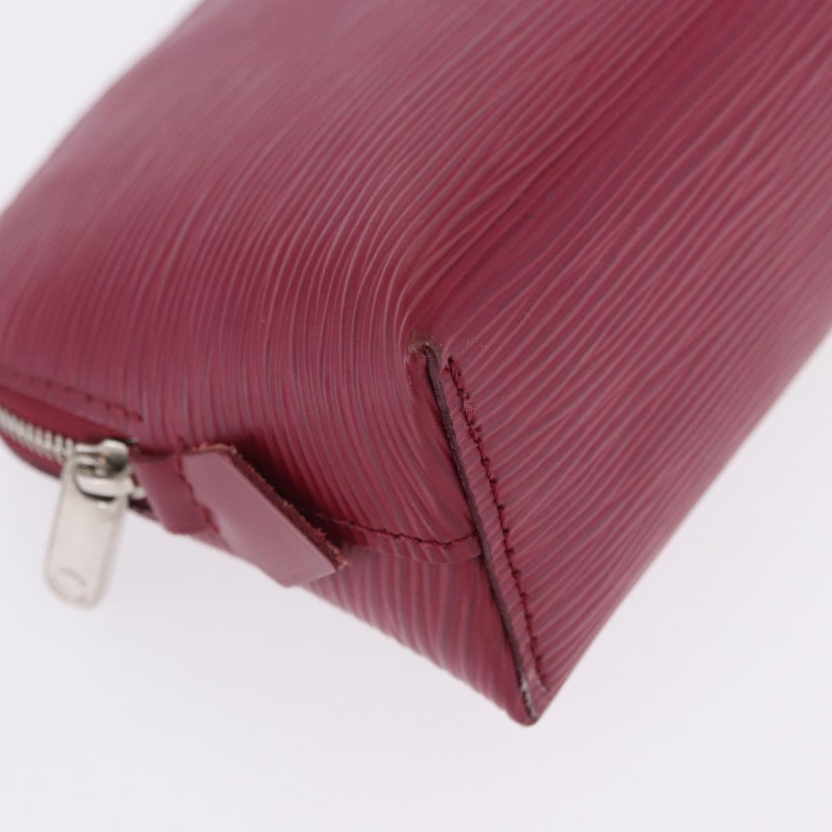 LOUIS VUITTON Epi Pochette Cosmetic PM Cosmetic Pouch Fuchsia M40641 Auth 203785