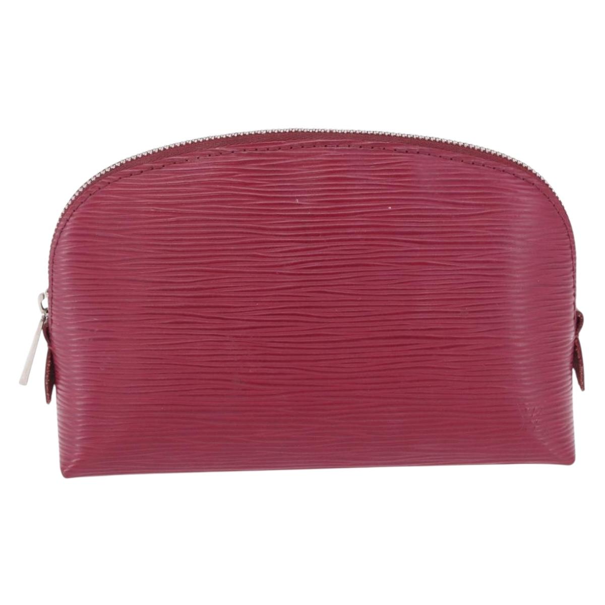 LOUIS VUITTON Epi Pochette Cosmetic PM Cosmetic Pouch Fuchsia M40641 Auth 203785