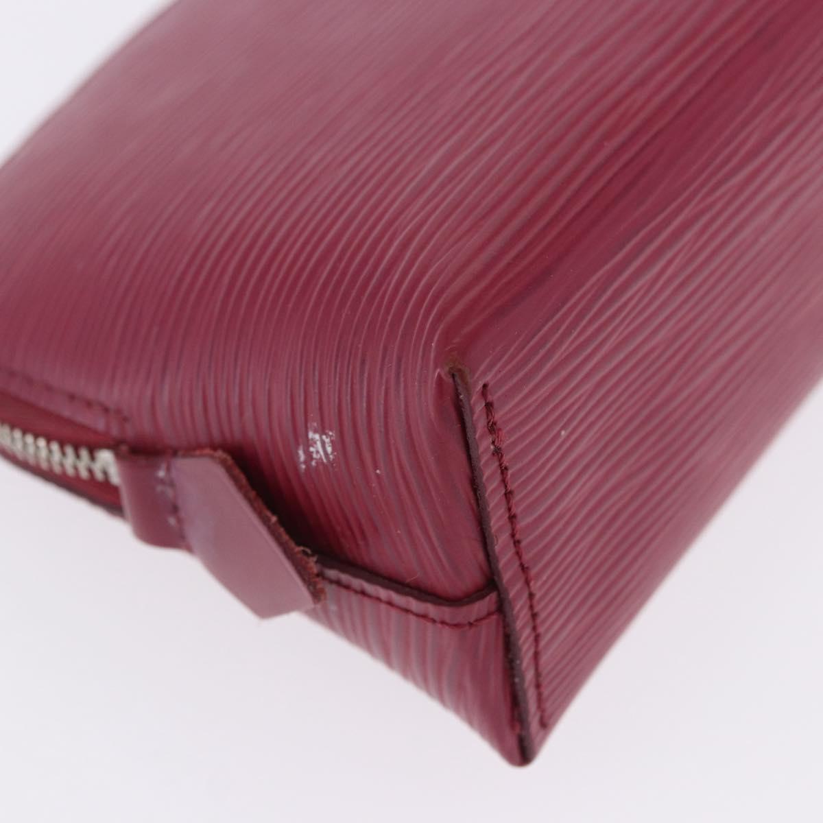 LOUIS VUITTON Epi Pochette Cosmetic PM Cosmetic Pouch Fuchsia M40641 Auth 203785