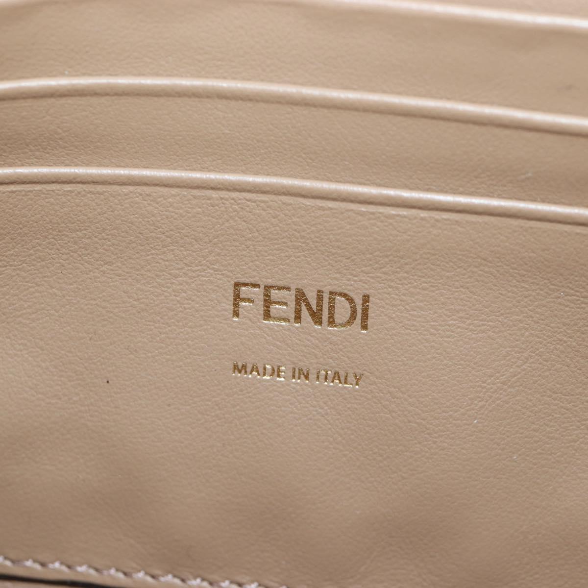 FENDI Baguette Shoulder Bag Shearing 2way Beige Gold Auth 203787SAM