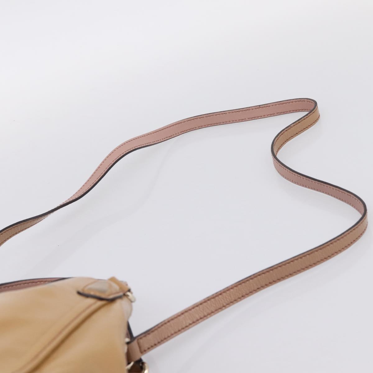 GUCCI Soho Hand Bag Patent leather 2way Beige Gold 336751 Auth 203790