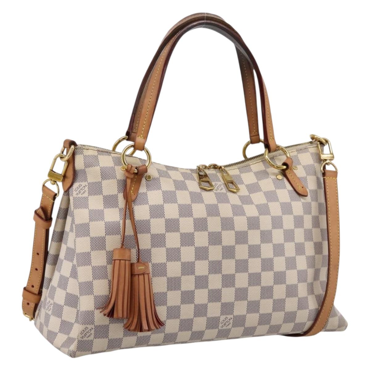 LOUIS VUITTON Damier Azur Lymington Tote Bag 2way N40022 LV Auth 203794