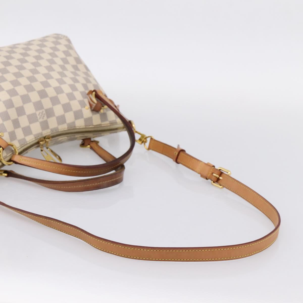 LOUIS VUITTON Damier Azur Lymington Tote Bag 2way N40022 LV Auth 203794