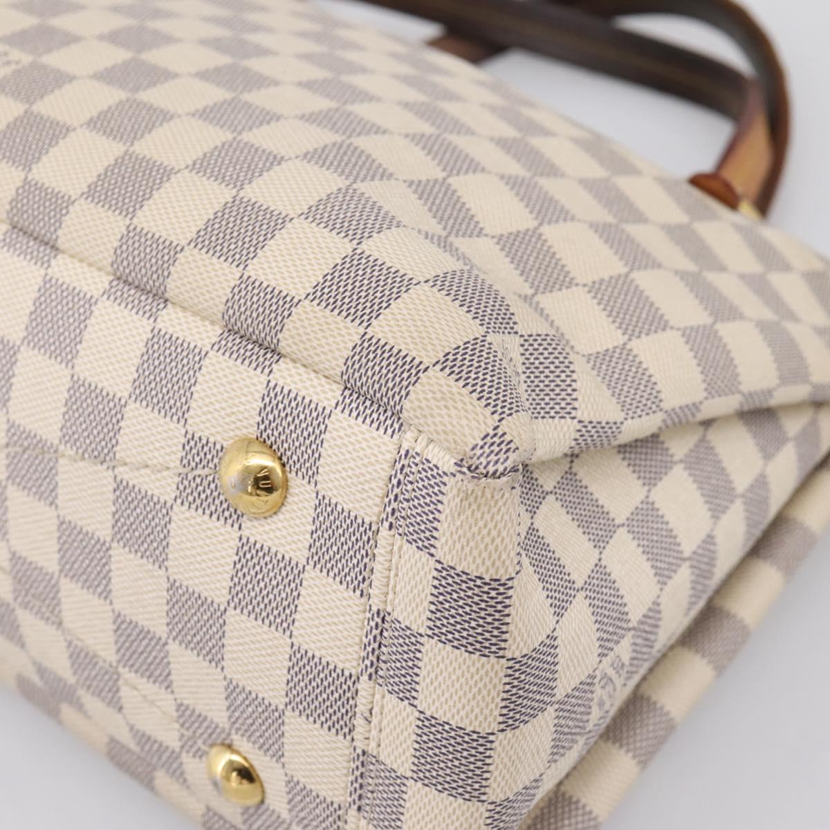 LOUIS VUITTON Damier Azur Lymington Tote Bag 2way N40022 LV Auth 203794