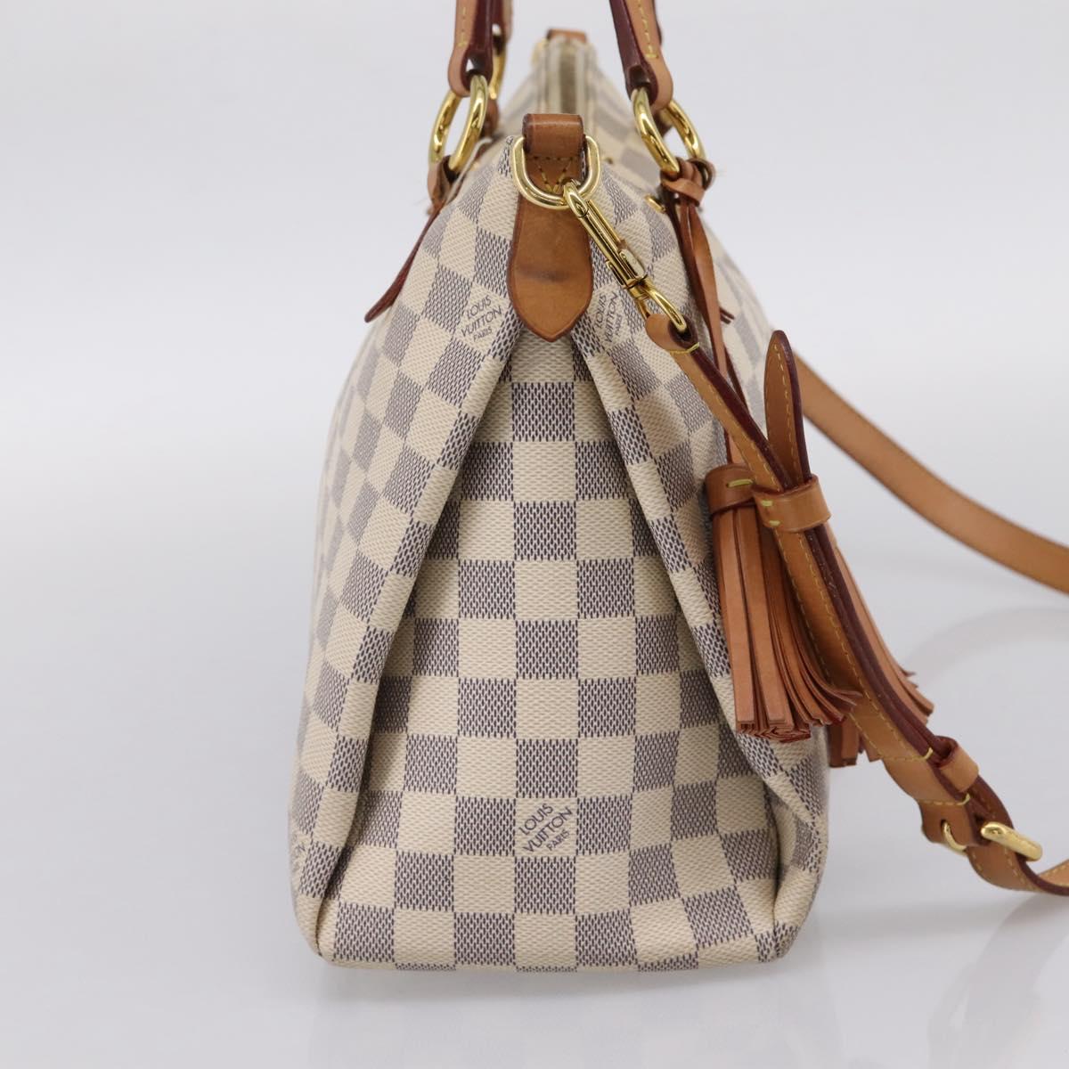 LOUIS VUITTON Damier Azur Lymington Tote Bag 2way N40022 LV Auth 203794