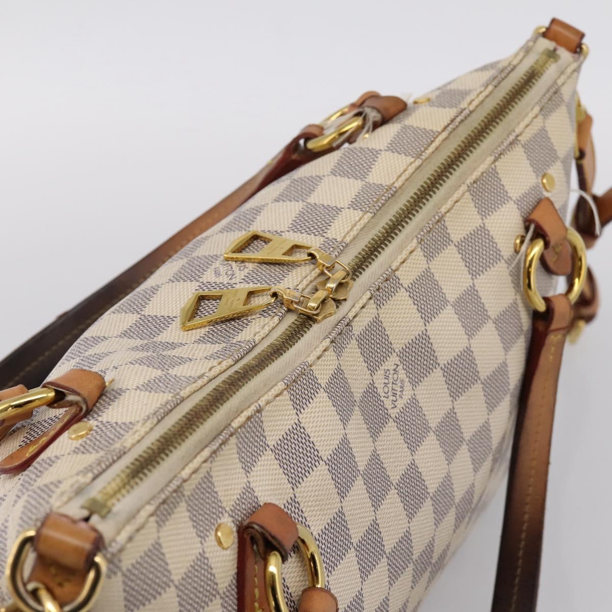 LOUIS VUITTON Damier Azur Lymington Tote Bag 2way N40022 LV Auth 203794