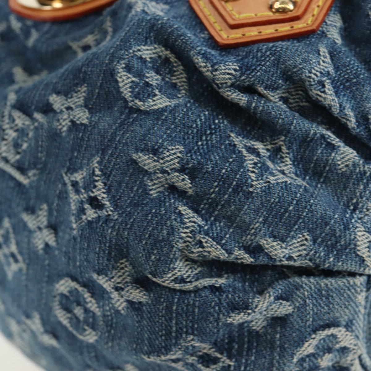 LOUIS VUITTON Monogram Denim Preity Hand Bag Blue M95020 LV Auth 203795SAV