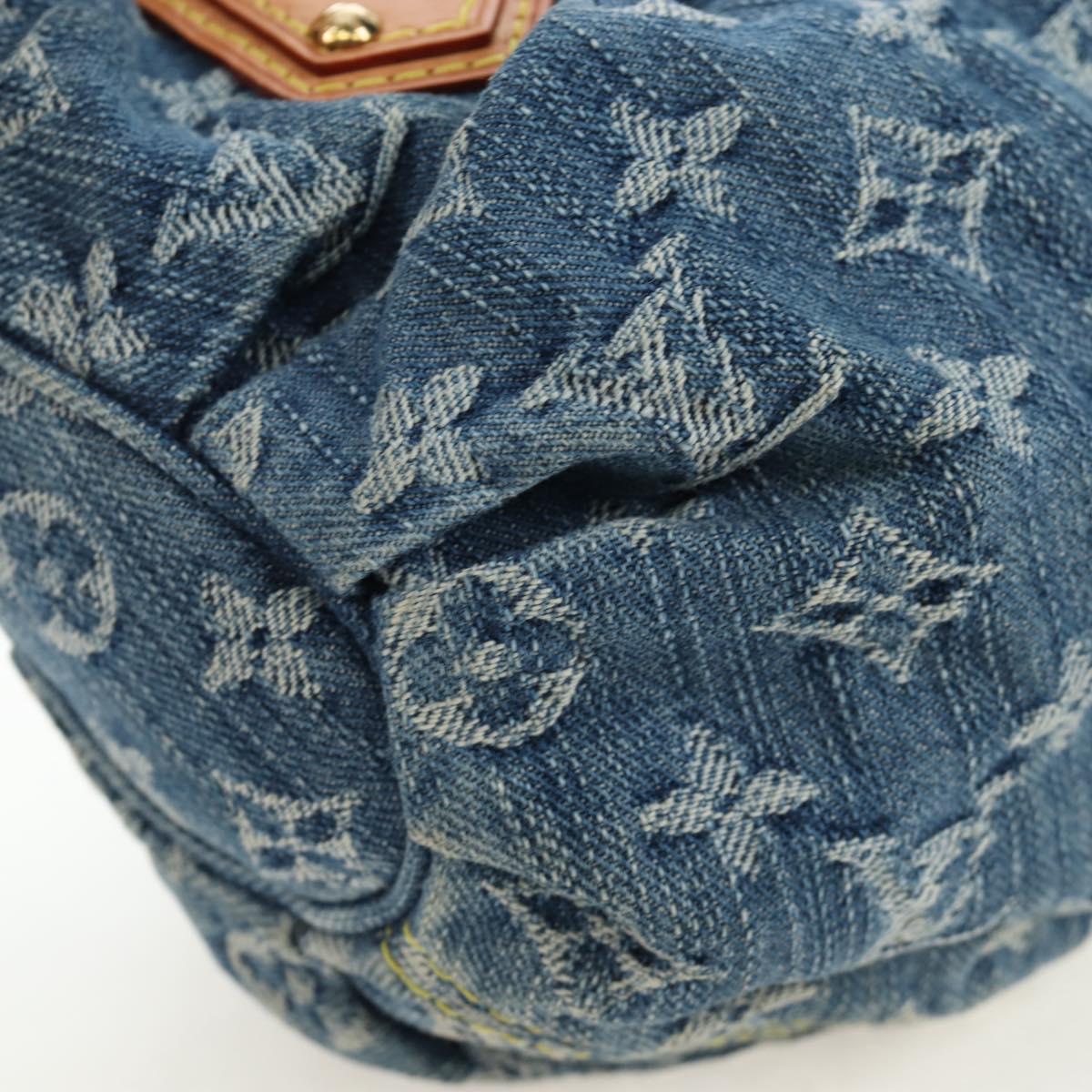 LOUIS VUITTON Monogram Denim Preity Hand Bag Blue M95020 LV Auth 203795SAV