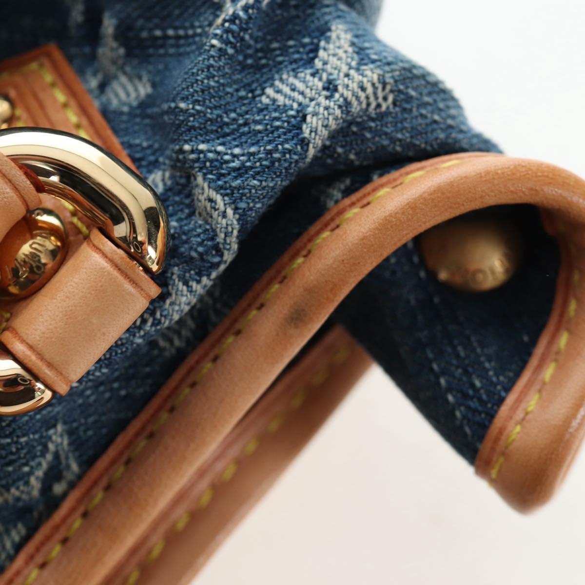 LOUIS VUITTON Monogram Denim Preity Hand Bag Blue M95020 LV Auth 203795SAV