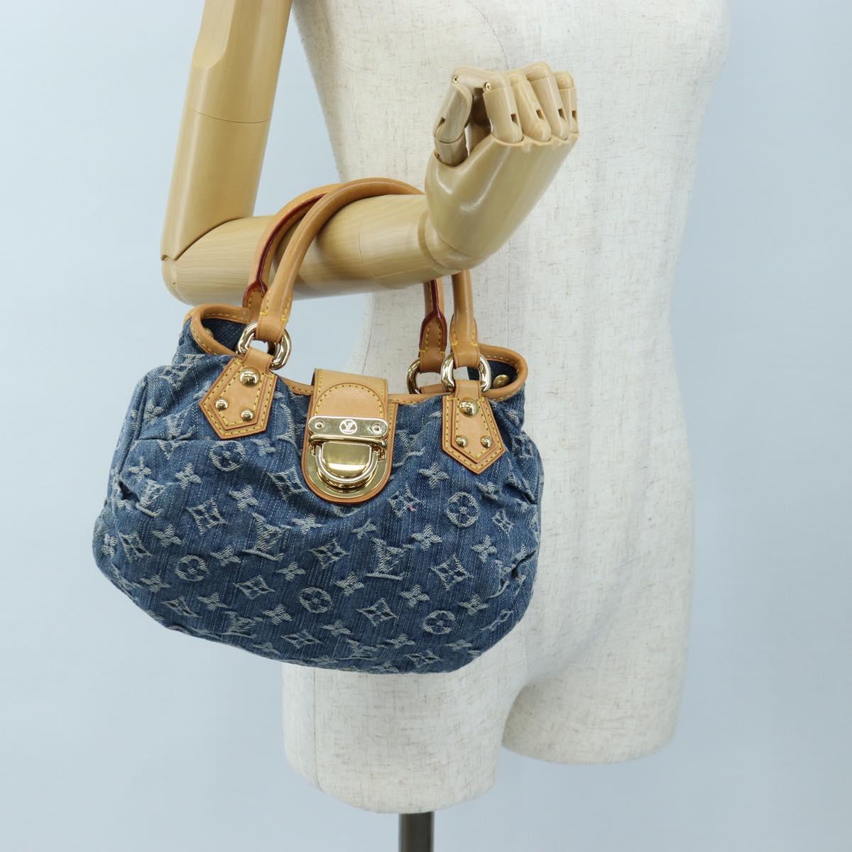 LOUIS VUITTON Monogram Denim Preity Hand Bag Blue M95020 LV Auth 203795SAV