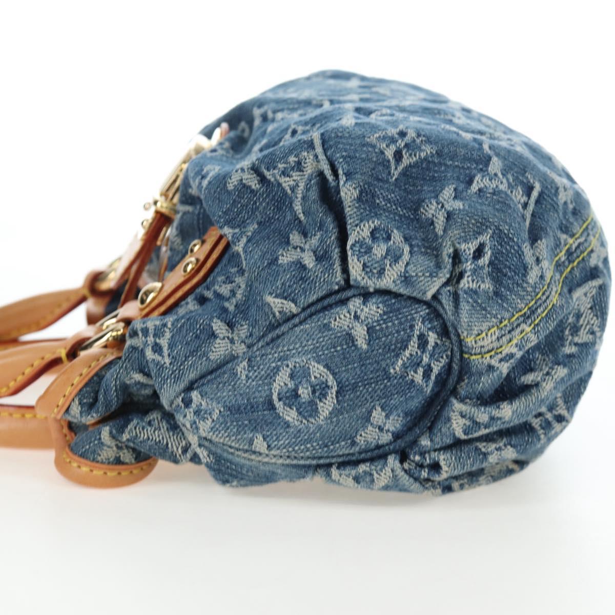 LOUIS VUITTON Monogram Denim Preity Hand Bag Blue M95020 LV Auth 203795SAV