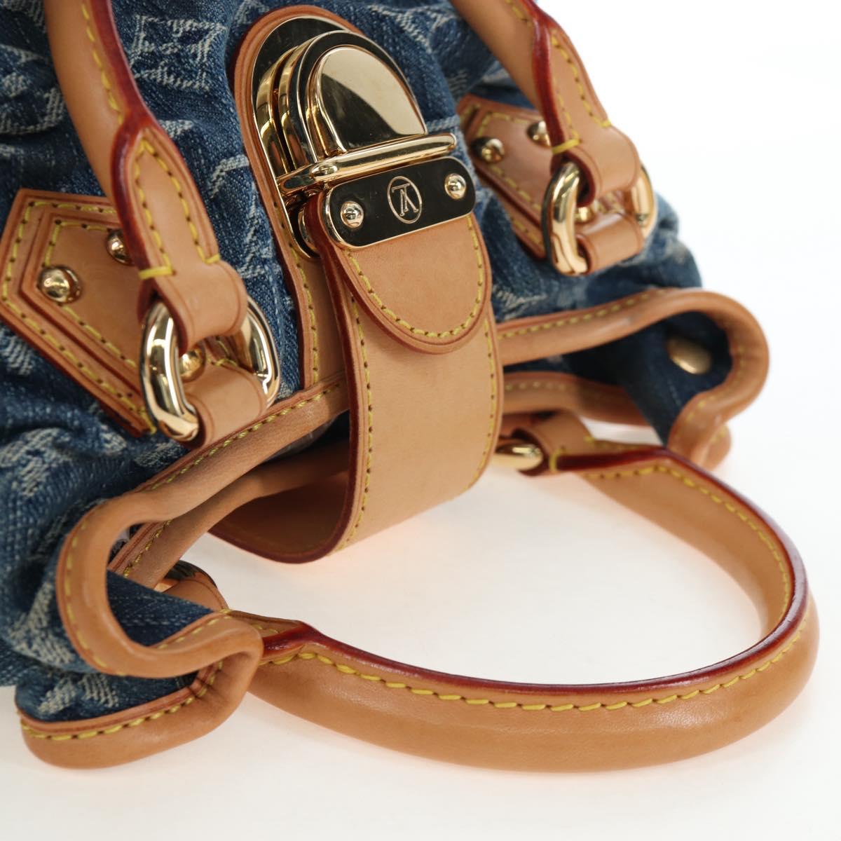 LOUIS VUITTON Monogram Denim Preity Hand Bag Blue M95020 LV Auth 203795SAV