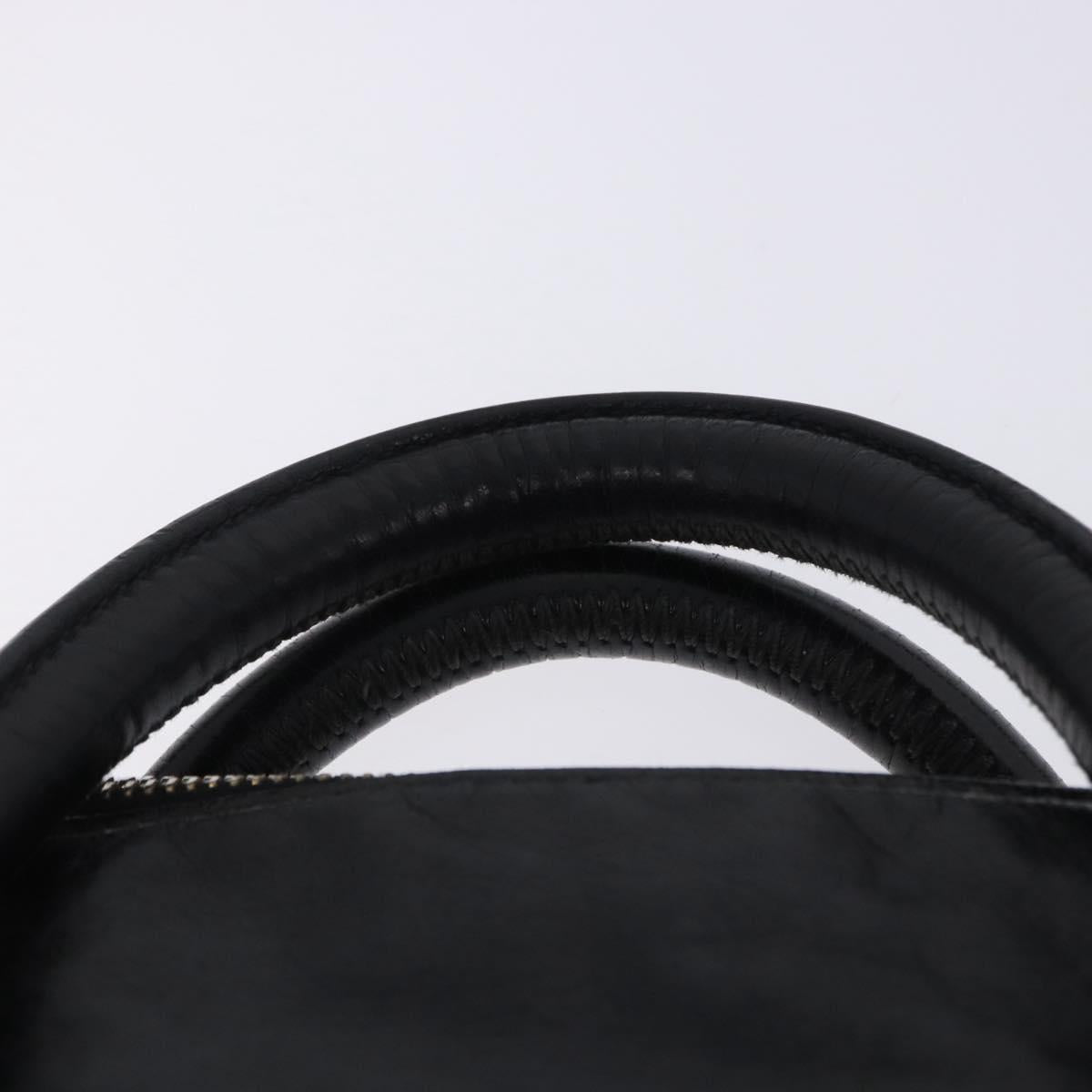 Miu Miu Hand Bag Leather 2way Black Gold Auth 203798V