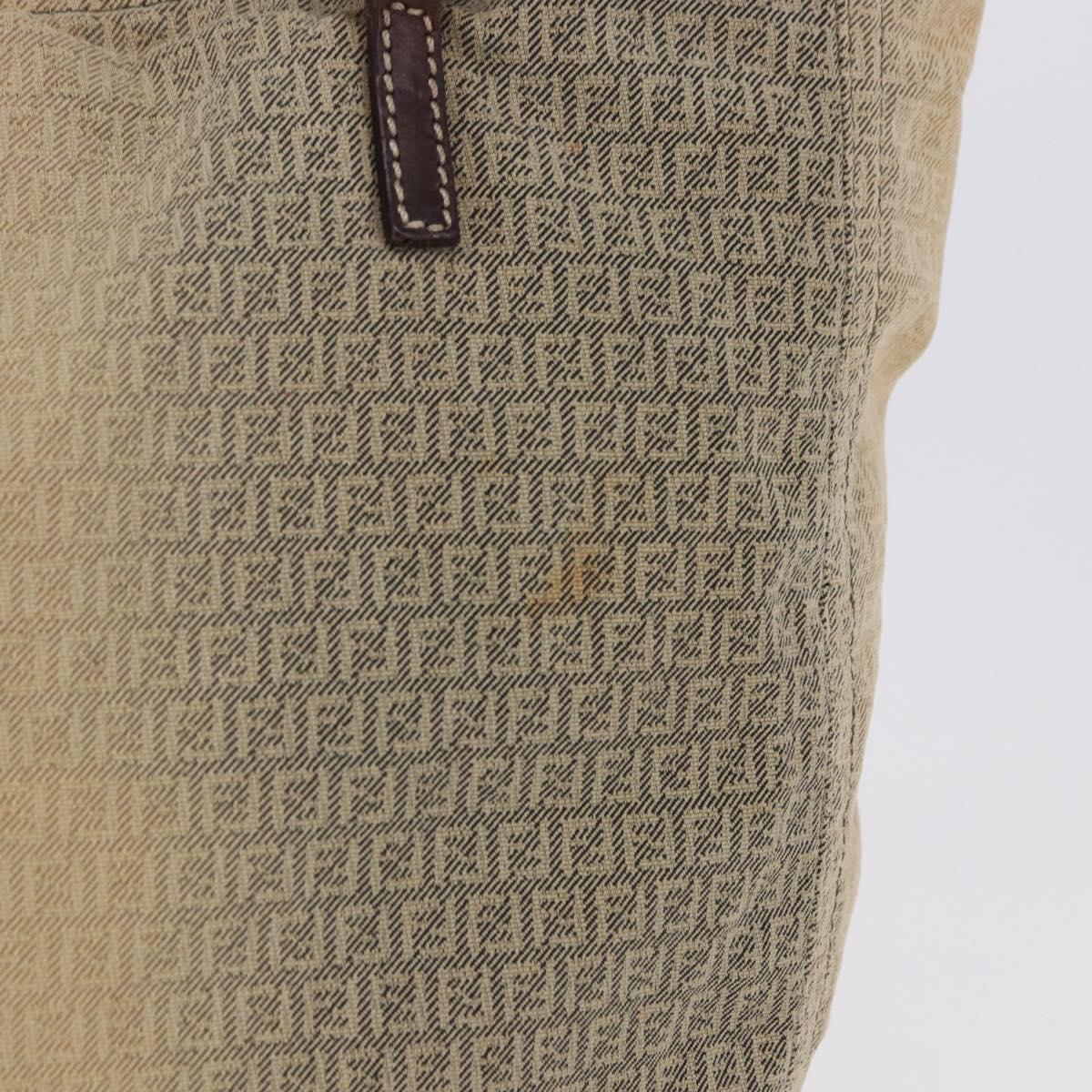 FENDI Zucchino Canvas Tote Bag Beige Auth 203802