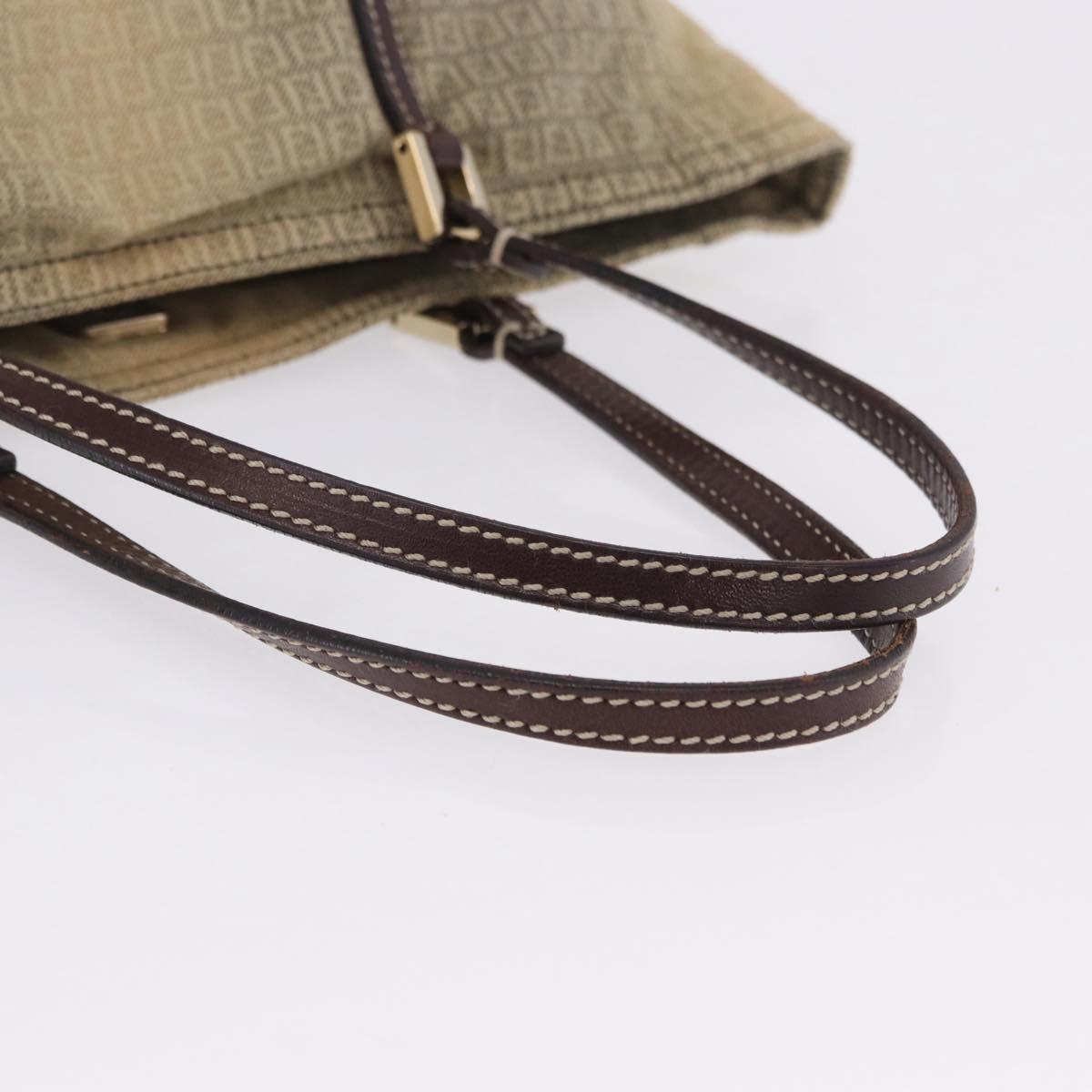 FENDI Zucchino Canvas Tote Bag Beige Auth 203802
