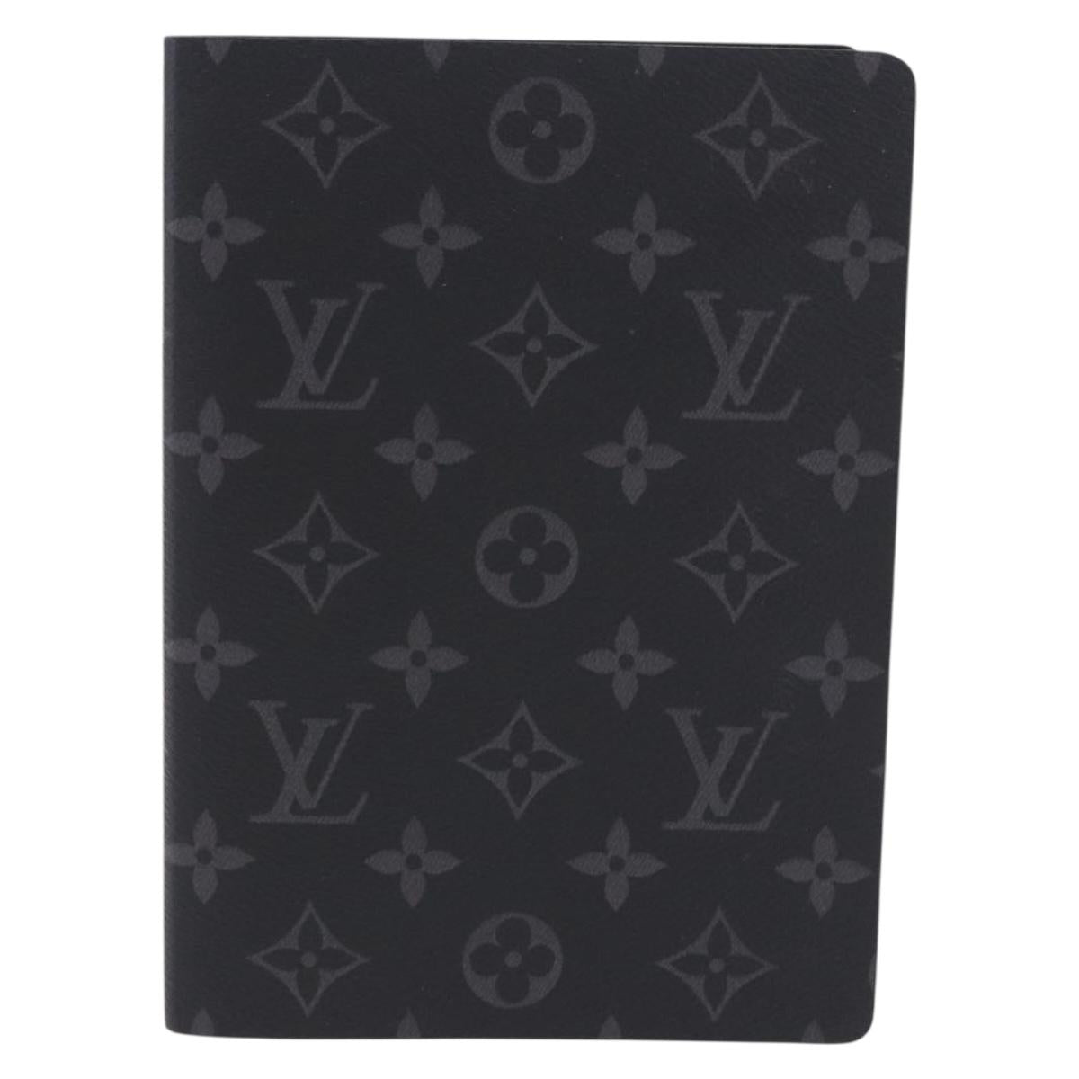 LOUIS VUITTON Monogram Eclipse Notebook Black LV Auth 203803