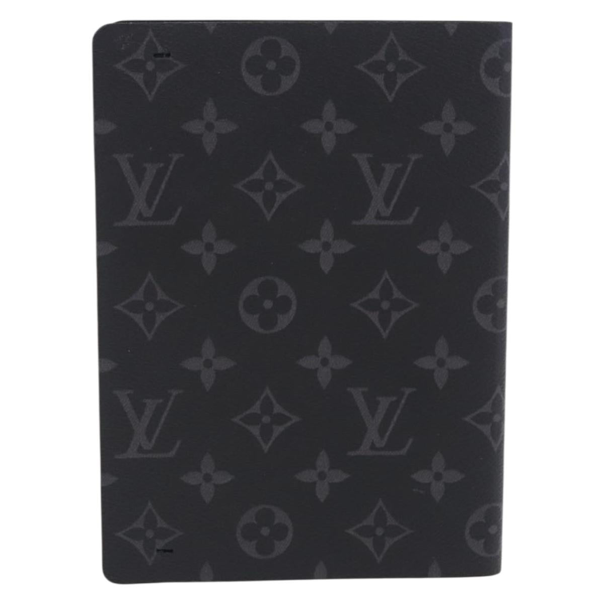 LOUIS VUITTON Monogram Eclipse Notebook Black LV Auth 203803