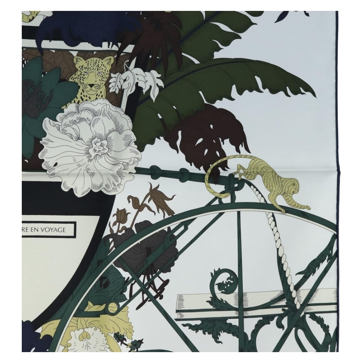 HERMES Carre 90 Scarf Silk Green Auth 203817M