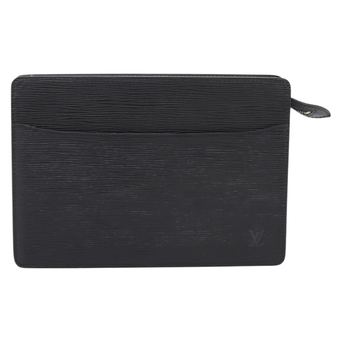 LOUIS VUITTON Epi Pochette Homme Clutch Bag Black M52522 LV Auth 203818A