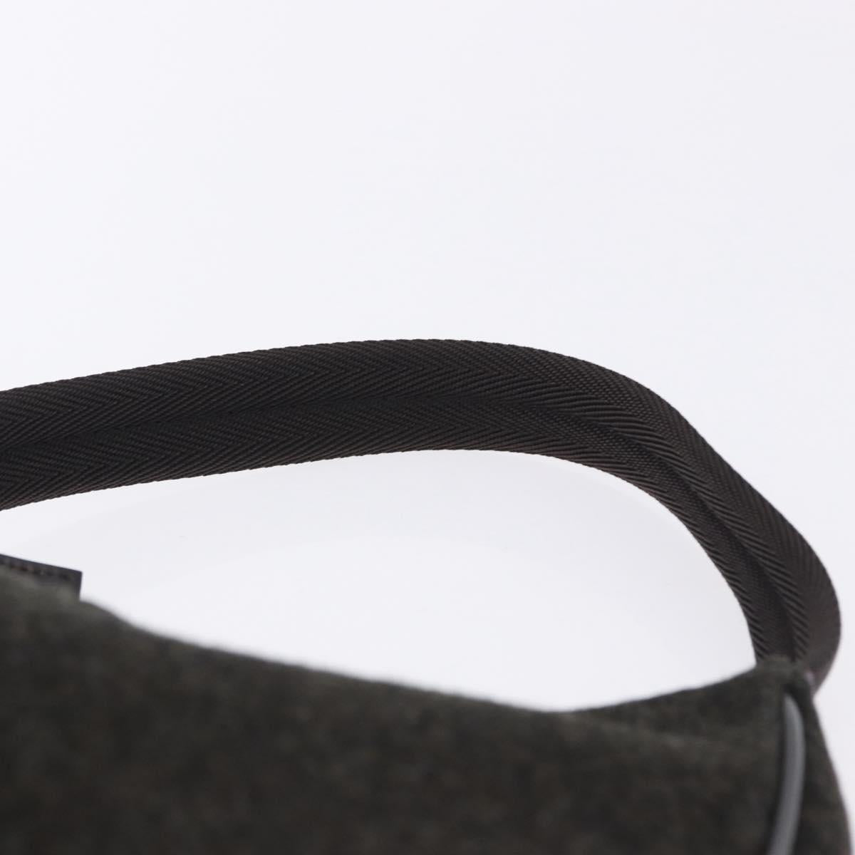 PRADA PRADA Sports Accessory Pouch Canvas Wool Black Auth 203830A